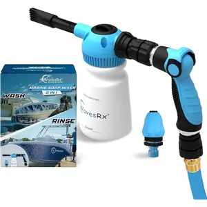 PWC & Boat Wash Sprayer & Engine Flush Mixer to Wash Salt Away| Dual-Use Marine Soap Foamer to Quickly Wash and Rinse| Kit for Boating with Quick-Connect