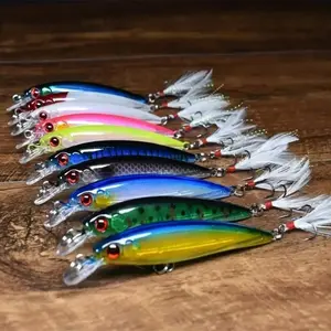 Artificial Lure Laser Bait Set Minolua Lures, Fishing Equipment for Enhanced Catching, Durable and Effective Fish Attractant, Fishing Gear Set