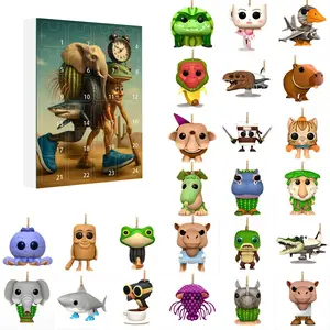 Christmas Countdown Calendar Italian Character Design, 24 Days Advent Calendar, Mountain Sea Mythology Blind Box, Creative Gift Idea, Blindbags Surprise Set