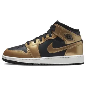 Jordan 1 Mid SE Metallic Gold Black GS DR6967-071