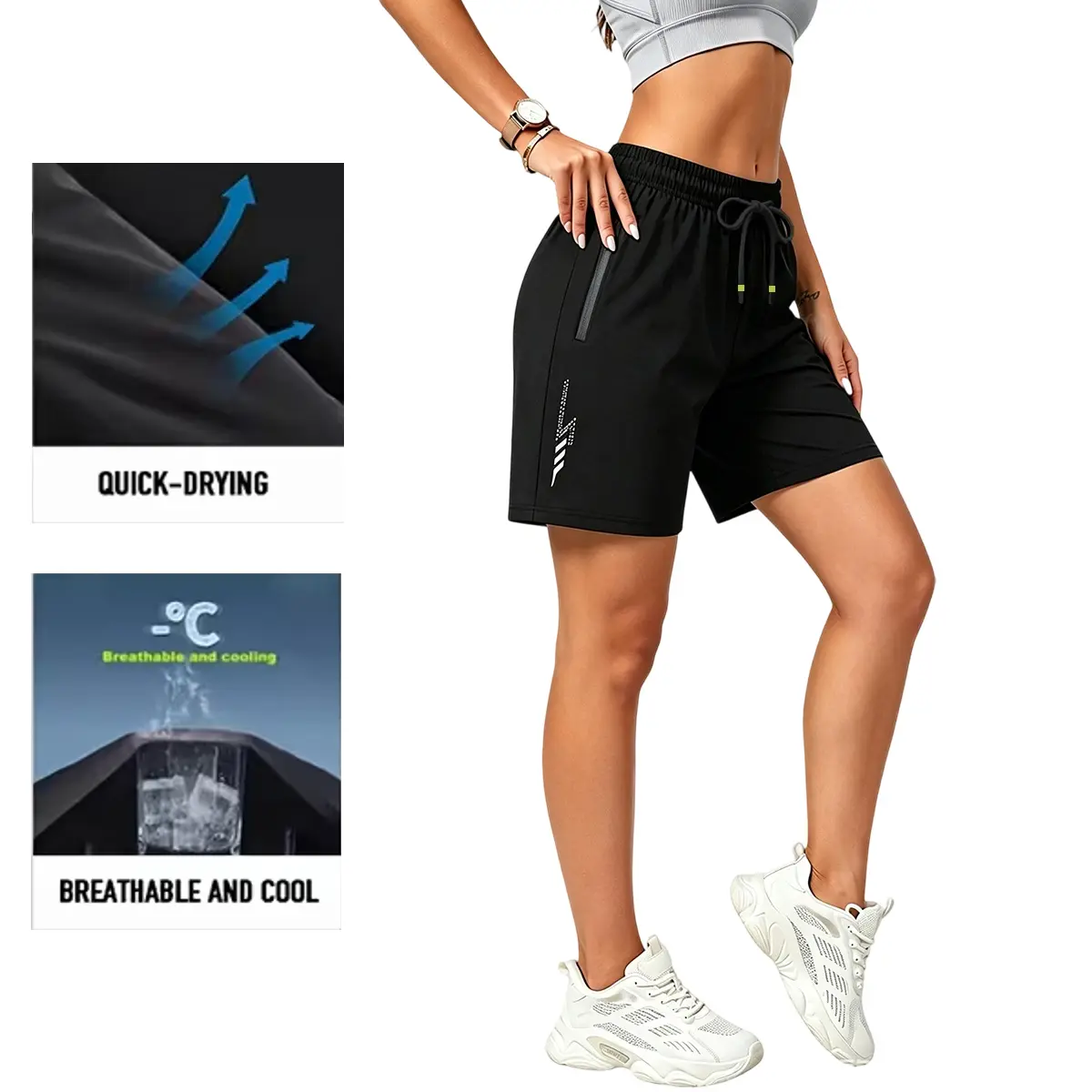 Women’s athletic casual shorts, breathable quick-dry shorts, summer sports fitness, yoga workouts, women’s bottoms, summer womenswear, women’s sports shorts, women’s fitness shorts