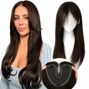 YOLO  HAIR Hair Topper for Women 22 Inch Long Straight Big Base for Maximum Coverage on Thinning Hair Snug Fit with Realistic Illusion Hairline Your Confidence Solution