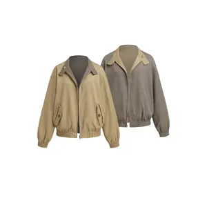 Cider Reversible Cotton-blend Stand Collar Houndstooth Oversized Bomber Jacket