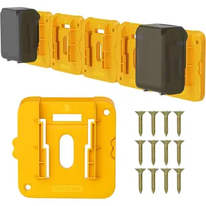 Battery Mount Holder Compatible for Dewalt 20V 60V Battery Holder Fit for DCB200 DCB203 DCB206 Batteries Wall, Work Van, Shelf, Toolbox