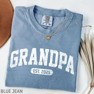 Comfort Colors Grandpa Shirt, Custom Grandpa Est Tshirt, Grandpa Gift From Grandkids, Grandfather Gift, Birthday Gift For Grandpa, Dad Tee - Lauriel Designs