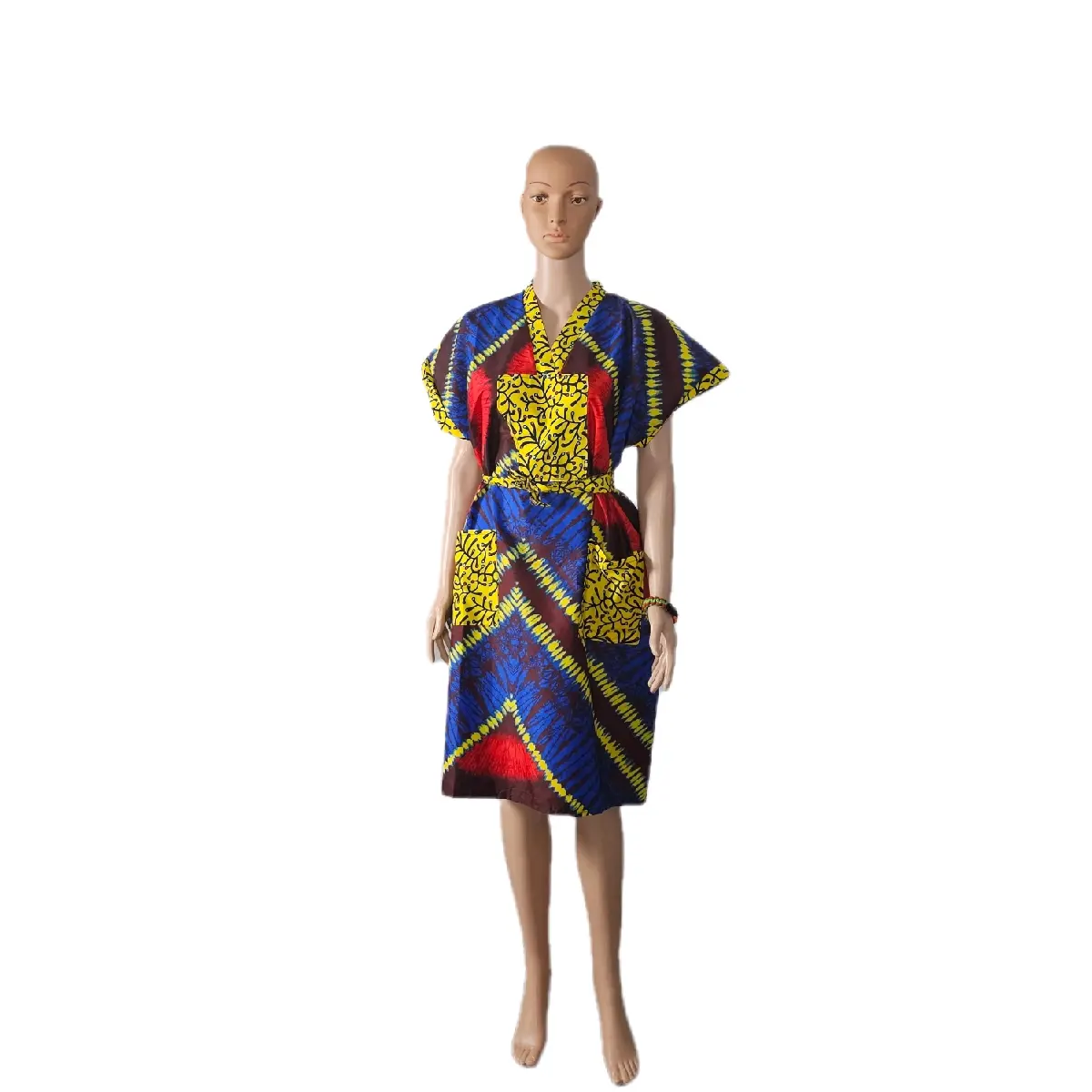 Women's West African Colorful Print Ankara Fabric Knee-Length Short Dress - Batwing Design, Elegant Women's Clothes for Casual, Formal Wear, Loveable Womenswear Top - TikTok Shop Women's West African Colorful Print Ankara Fabric Knee-Length Short Dress - Batwing Design, Elegant Women's Clothes for Casual, Formal Wear, Loveable Womenswear Top - TikTok Shop