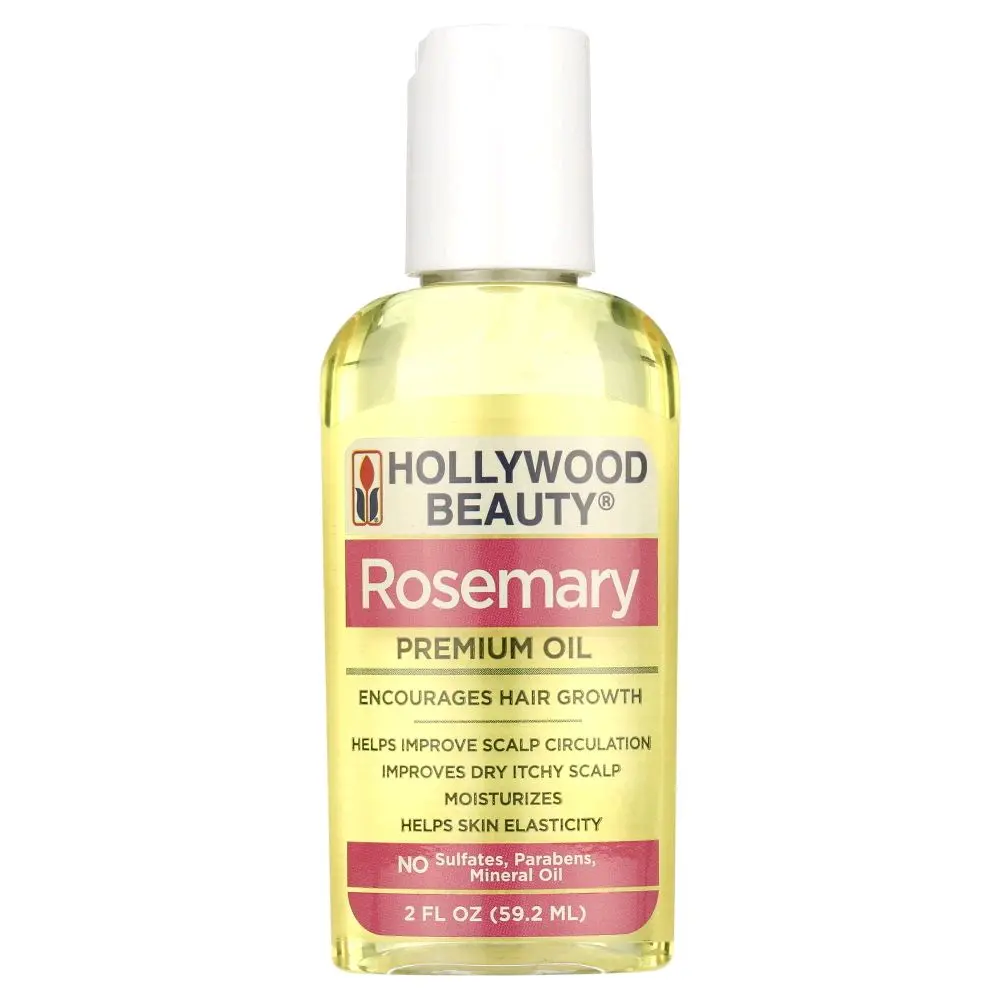 Hollywood Beauty Rosemary Oil for Hair, Scalp & Skin - 2 fl oz, Suitable for All Hair Types, Lightweight Formula light hold hair detangler