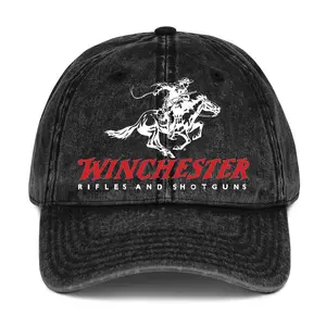 Winchester Rifles & Shotguns Dad Hat, Vintage Washed Baseball Cap, Western Cowboy Hunting Hat, Cotton Cap, Outdoor Shooting Gear Gift for Men