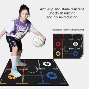 Basketball Foot Training Mat, Silent & Non-slip Basketball Training Mat, Indoor & Outdoor Training Equipment