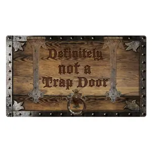 Definitely Not A Trap Door Door Mat Funny Entrance Welcome Outdoor Indoor Doorstep Mats  Floor Kitchen Bedside Rug Home Bedroom Decor Housewarming Gift