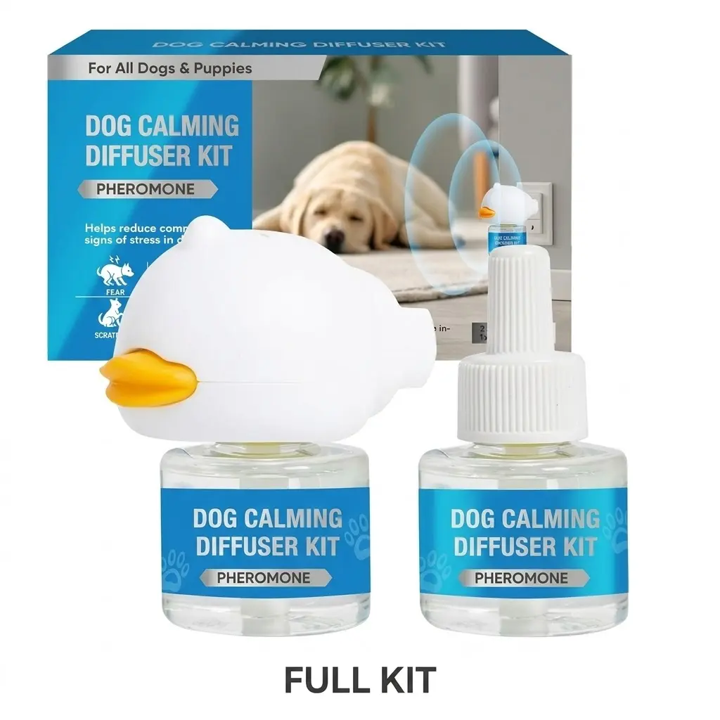 Dog Calming Pheromone Scented Diffuser Plug-in Kit - Easy Installation, Home Aroma Support, 1-Room Coverage Pet Healthcare Supplies