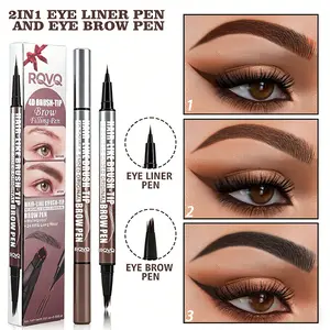 2-in-1 Waterproof Eyebrow Pen with Dual-Ended Precision Brush – Natural Clear Definition, Smudge-Proof & Long-Lasting, Easy for Beginners & Beauty Lovers, Creates Sharp Brows for Daily Wear