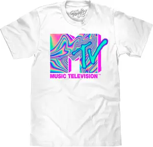 MTV 80s Neon Logo T-Shirt - White