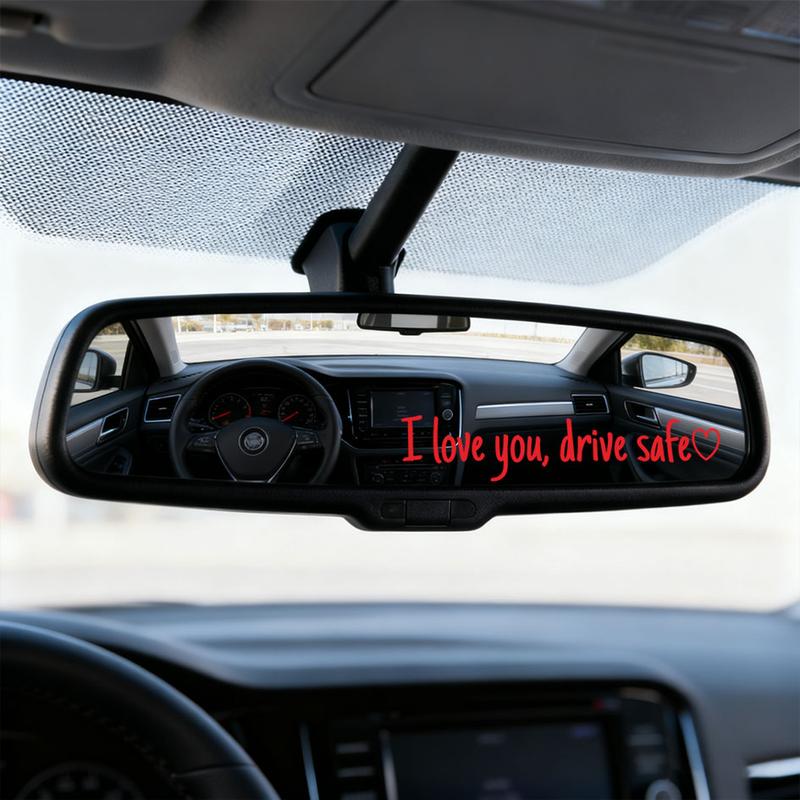 I Love You Drive Safe Rearview Mirror Decals 12pcs Waterproof Car Stickers Decorative for Cars Trucks Laptops Car Accessories Body Decals