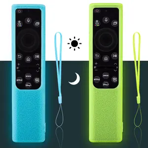 Samsung Bn59 Solar Remote Control Silicone Protective Case Set, Night Glow Blue &, Reusable Corrosion Resistant Cover, Durable Cover