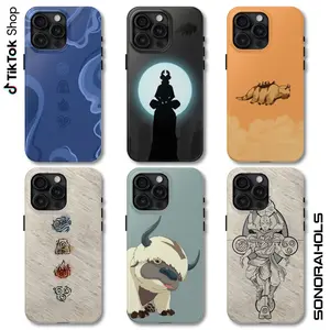 The Last Airbender Amine Phone Case, Yip Yip Flying Bison Apa Phone Cover, Moon Spirits Koi Fish Yin And Yang 17 Air Pro Max