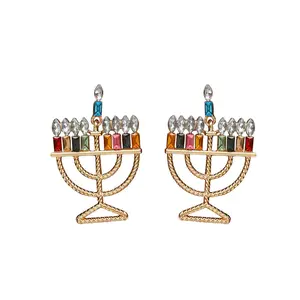 Hanukkah Menorah Earrings