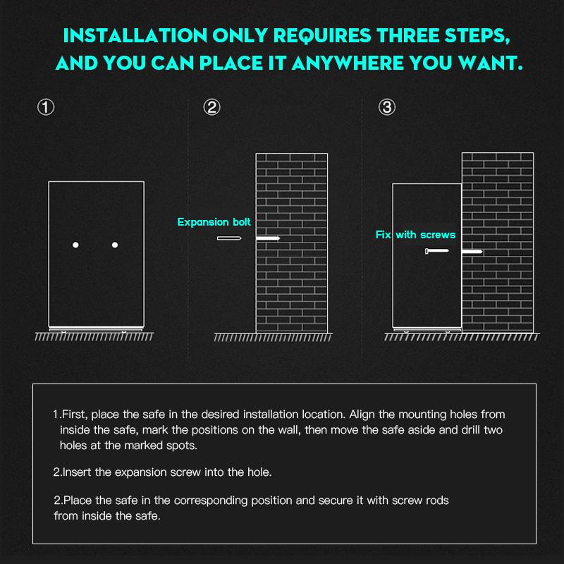 Electronic password Security Box， college dorm saferroomhome ，safe,storage,box office savings, anti-theft safes Mechanical safe box for money key lockbox safebox ——No batteries were provided