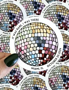CUSTOM ERAS DISCO WATERPROOF STICKER- ALL US DATES/SELECT INTERNATIONAL AVAILABLE