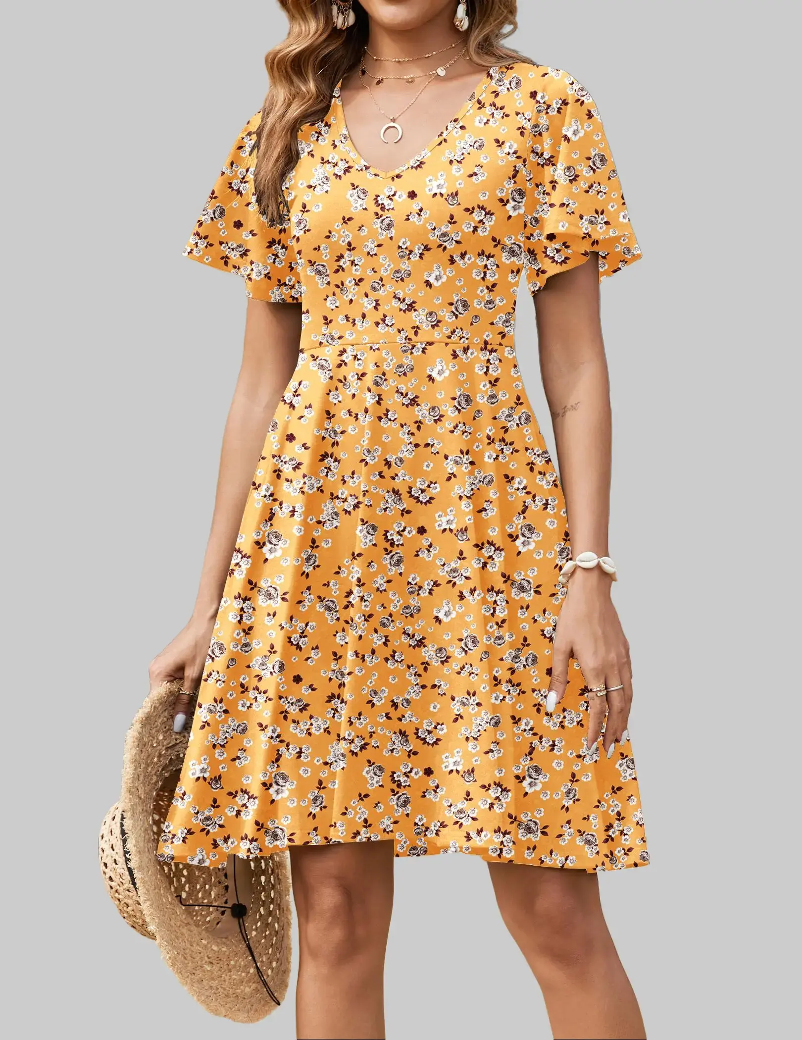 long sleeve aline dress Grace High Quality A-line Dress with Long Sleeves 4 / Green