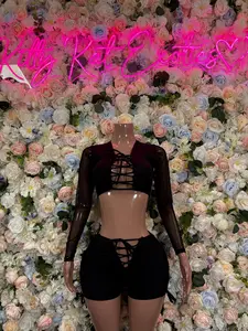 Bartender Bodysuit Black - One Piece Bottlegirl Outfit