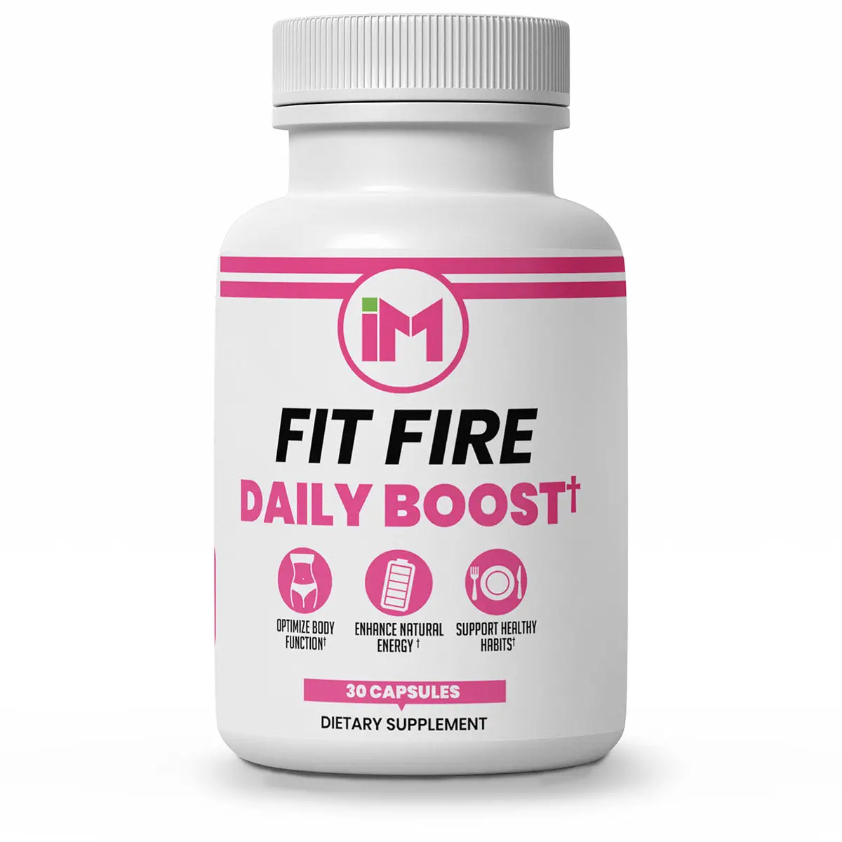 IM Fit Fire - Natural Dietary Nutrition Supplement | Green Tea Leaf Extract, Apple Cider Vinegar, Berberine HCL, Ginger Root, Cinnamon Bark Extract,