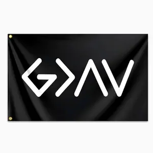 God Is Greater Than The Highs And Lows Flag 3x5 Ft Christian Jesus American Religious Flag Polyester Double Sided Bible Verse Flags for Outdoor Bedroom Room Yard Sign Banner
