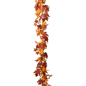 Lighted Harvest Leaf & Berry Garland - 72 Inches