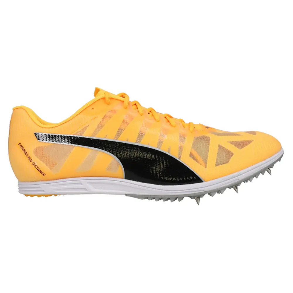 PUMA Mens Evospeed Mid-Distance 4 & Field Running Sneakers Shoes - Orange
