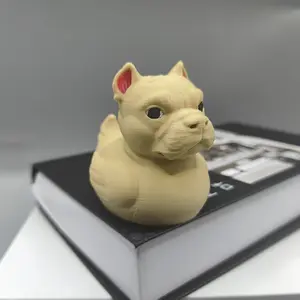 Pitbull Duck Sculpture - Car/Desktop Home Decor, Battery-Free Pet Lover Gift, Adult Collectible Artwork, Halloween & Christmas Party Decoration