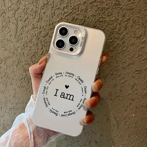 Stylish and Inspirational Christian Quote Case for IPhone 17 Pro Max 16 Plus 15 14 13 12 11 Air E Shockproof Anti-Scratch Durable PC Back Protective Cover