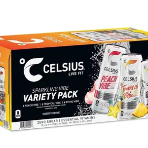 Celsius Live Fit Sparkling Vibe Variety Pack 12 fl. oz., 18 pk.