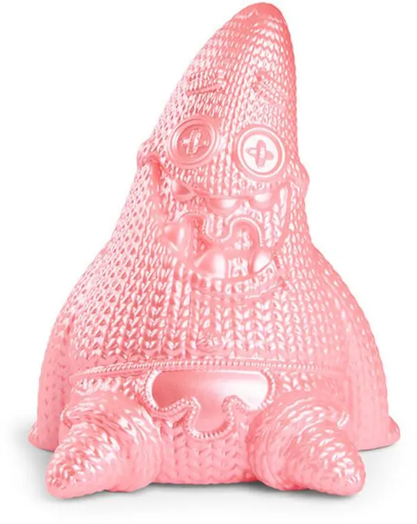 Handmade by Robots - SpongeBob SquarePants Patrick Star #462 Pearlescent Limited Edition Vinyl Figure, Knit Texture Collectible Statue for Display/Play [COLLECTIBLES], Polymer Vinyl