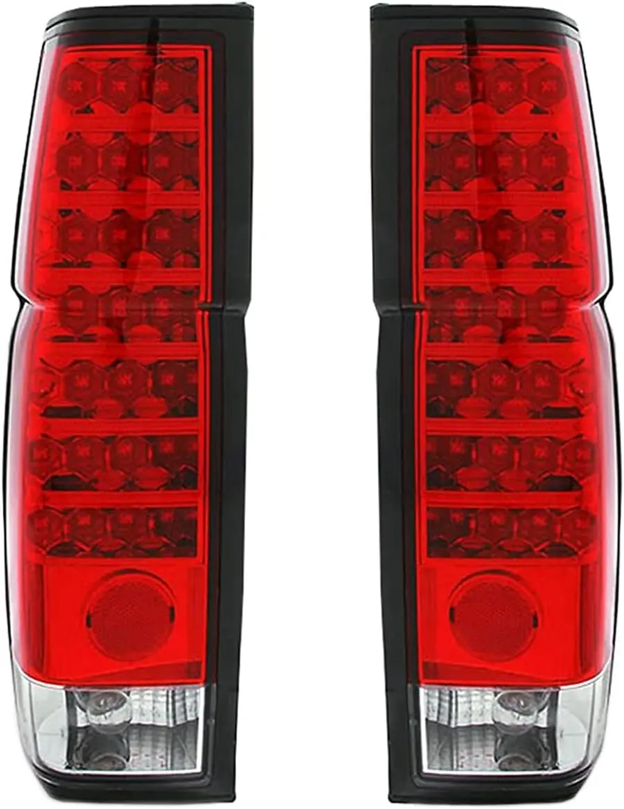 AmeriLite Red/Clear LED Tail Lights For Hardbody - Passenger and Driver Side