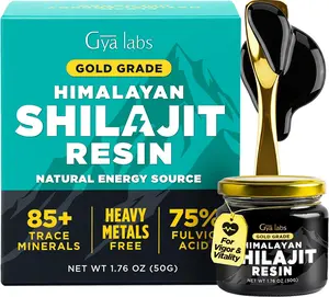 Gya Labs Himalayan Shilajit Resin for Men, 100 Servings - 85+ Trace Minerals, 75% Fulvic Acid for Energy & Immune Support - Max Potency, Gold Grade, No Heavy Metals fit for Women