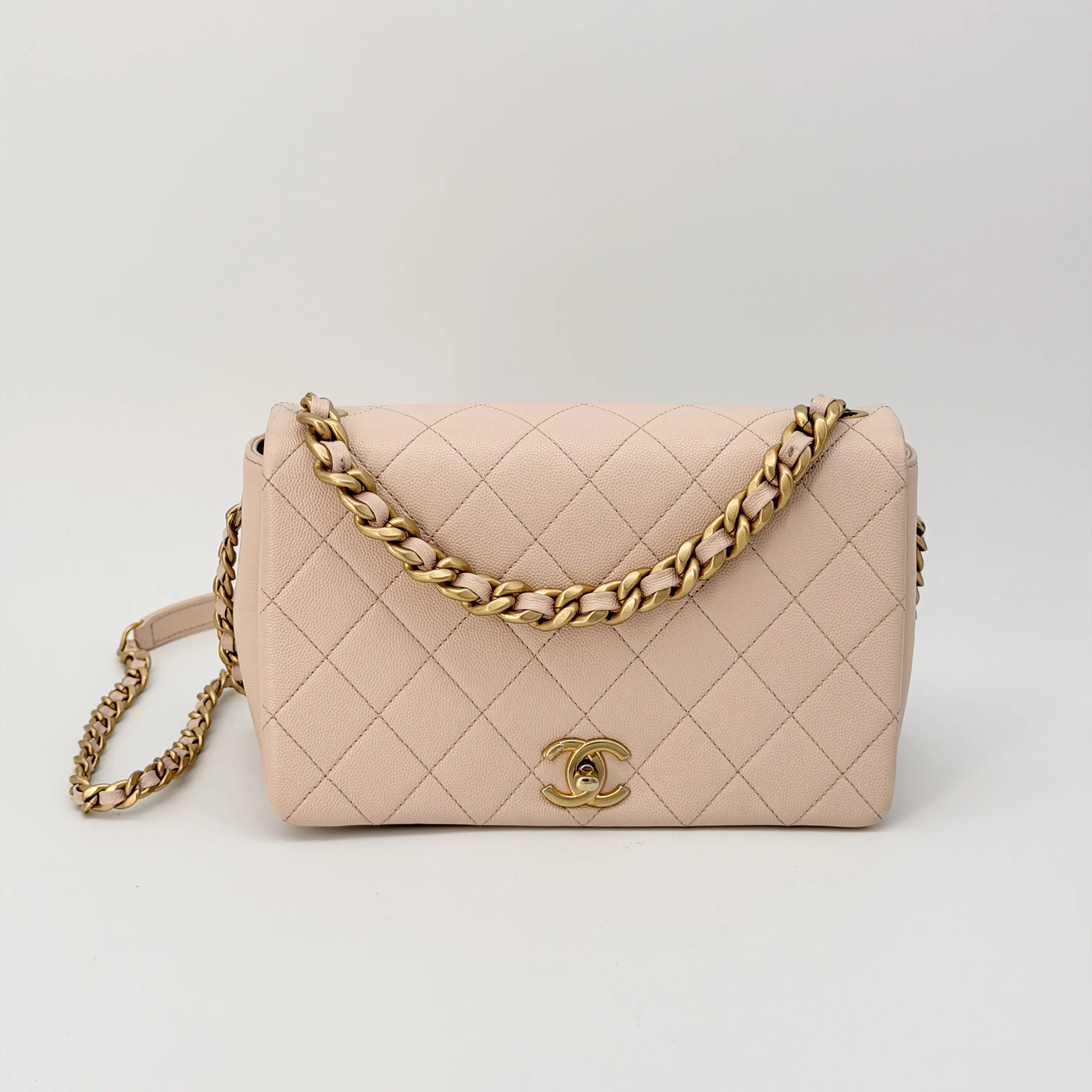 Pre-owned CHANEL caviar Crossbody Bags Pink Flap Crossbody Bag