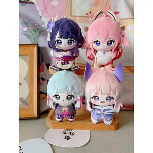 10CM Anime Game GS Impact Cosplay Yae Miko Kamisato Ayaka Raiden Shogun Sangonomiya Kokomi Plush Backpack Pendant Key Chain