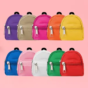 10PCS Mini Backpack Mini Doll Bag Doll House Decoration Doll Additions Gifts (Not Include Doll) Halloween Christmas Gift