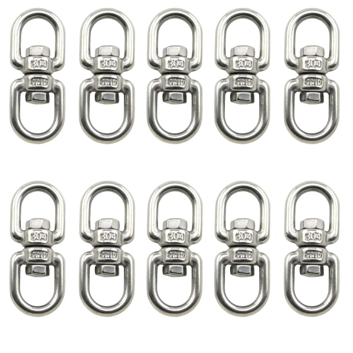 M4 Double Head Swivel Ring Eye Hook - Heavy Duty Swing Hanger for Swivel Tree, Hanging Hammock, Swing Shackles