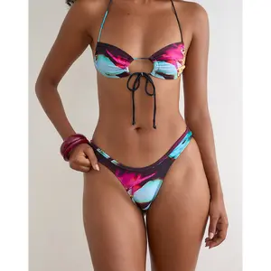 Farida Bikini Bottom in Glow Petal Multi