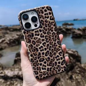 Leopard Print Case, Classic, Animal Cover, Leopard Fur Print Design, iPhone 16, 15, 14, 13, 12, 11 Pro Max