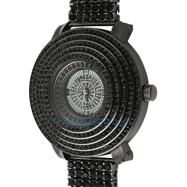 Women's Bling Wristwatch with 6-Row Cone Studded Band, Exquisite Urban Fashion Accessory for Parties, Elegant Fashion Watch, Fashionable Party Watch, Trendy Exquisite Watch