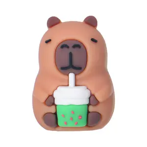 Capybara pencil sharpener in the shape of a cat paw, made of soft resin, is a hot-selling fruit and pencil sharpener