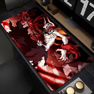 BLEACH Anime Mouse Pad, Black and White Extended Desk Mat with Spill-Resistant Surface, Anti-Slip Rubber Base, Durable Keyboard Mousepad for Gaming Setup