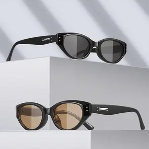 HELMER - Retro Cat-Eye Sunglasses 3612 - StylishUnisex UV400 Protection Trendy Street Style Shades for AllSeasons brown sunnies deluxesunglasses faishion