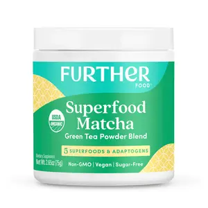 Further Food Superfood Matcha Green Tea Powder Blend 5g - Non-GMO, Vegan, Sugar-Free, Beverage & Tea, Organic Product