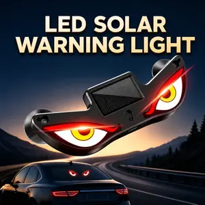 LED Eyes for Car Windshield with Animated Display - Solar Powered Window Lights for Truck SUV Sedan and Van, Vehicle Decoration Accessories for Automotive Travel Road Trip Drivers Men Women and Night