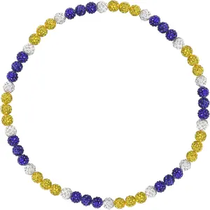 Philadelphia Phils Baseball Necklace For Men Women Baseballer Inspired Beaded Necklace Unisex Rhinestone Discoball Necklaces Jewelry-gift for baseball team lovers