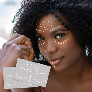 Cosplay Temporary Tattoos for Panther SuperHero / Easier than makeup / Perfect for Halloween / Pack of 2 Waterproof Realistic