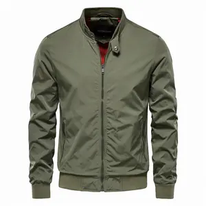 Casual Bomber Jacket for Men Trendy Lightweight Outerwear Hip Hop Streetwear Coat 2025 Spring Autumn New Fashion Men's Jacket